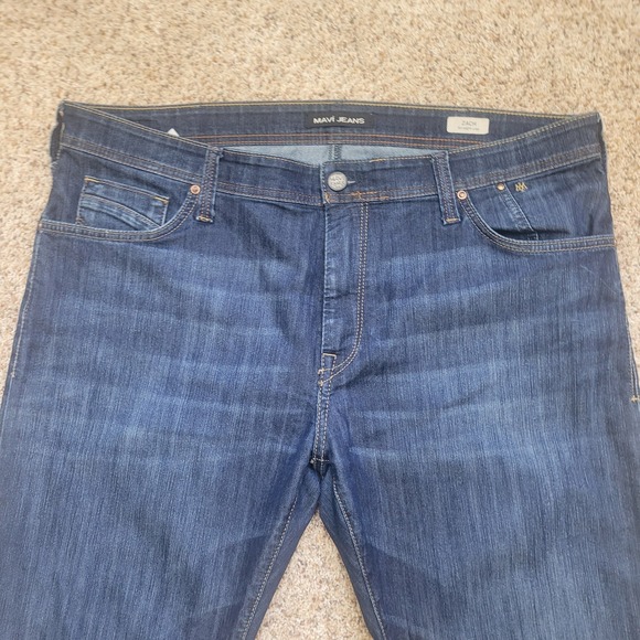Mavi Zach Jeans Straight Leg Dark Wash Denim Modern Stretch Mens Size 40x32 - Picture 5 of 12